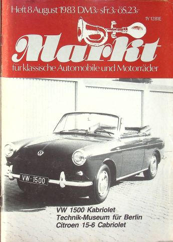 Oldtimer Markt 08/1983 Oldtimer Markt 08/1983